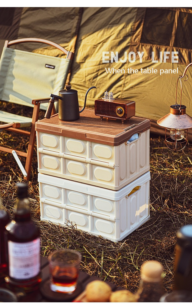 Heavy-Duty Foldable Storage Box Large Collapsible Camping Crate with ...