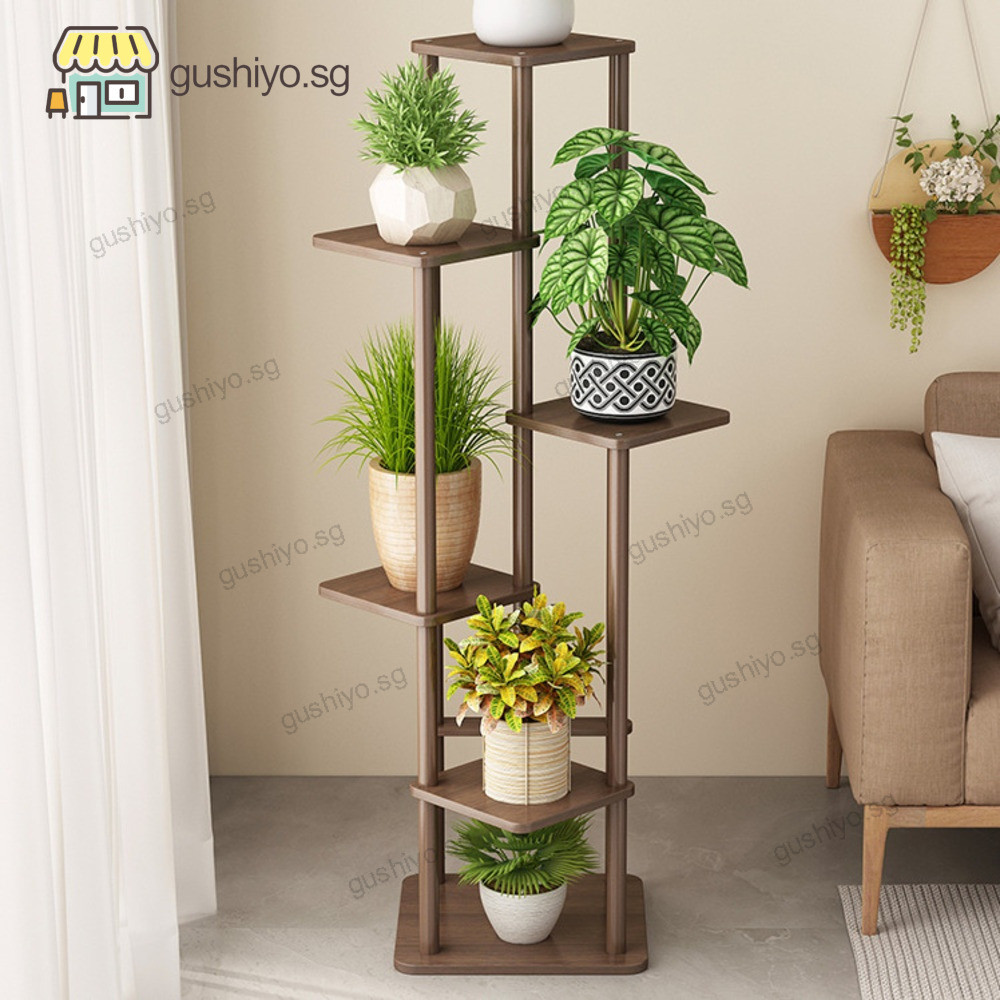 Wooden Flower Rack Storage Flower Rack Balcony Living Room Floor ...