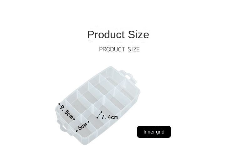 Multi-Grid Spare Parts Box Transparent Electronic Components Storage ...