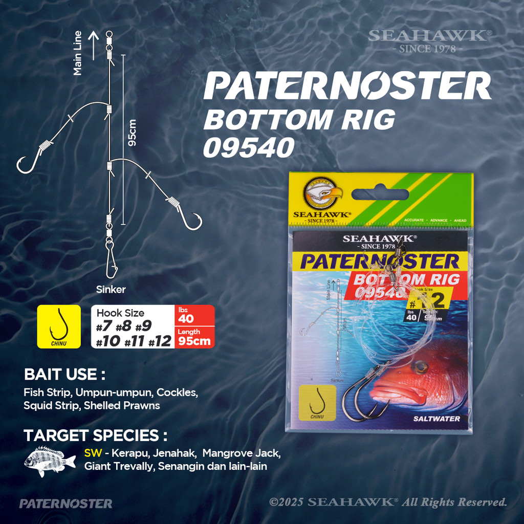 Seahawk Fishing Hooks RIG BOTTOM RIG | Shopee Singapore