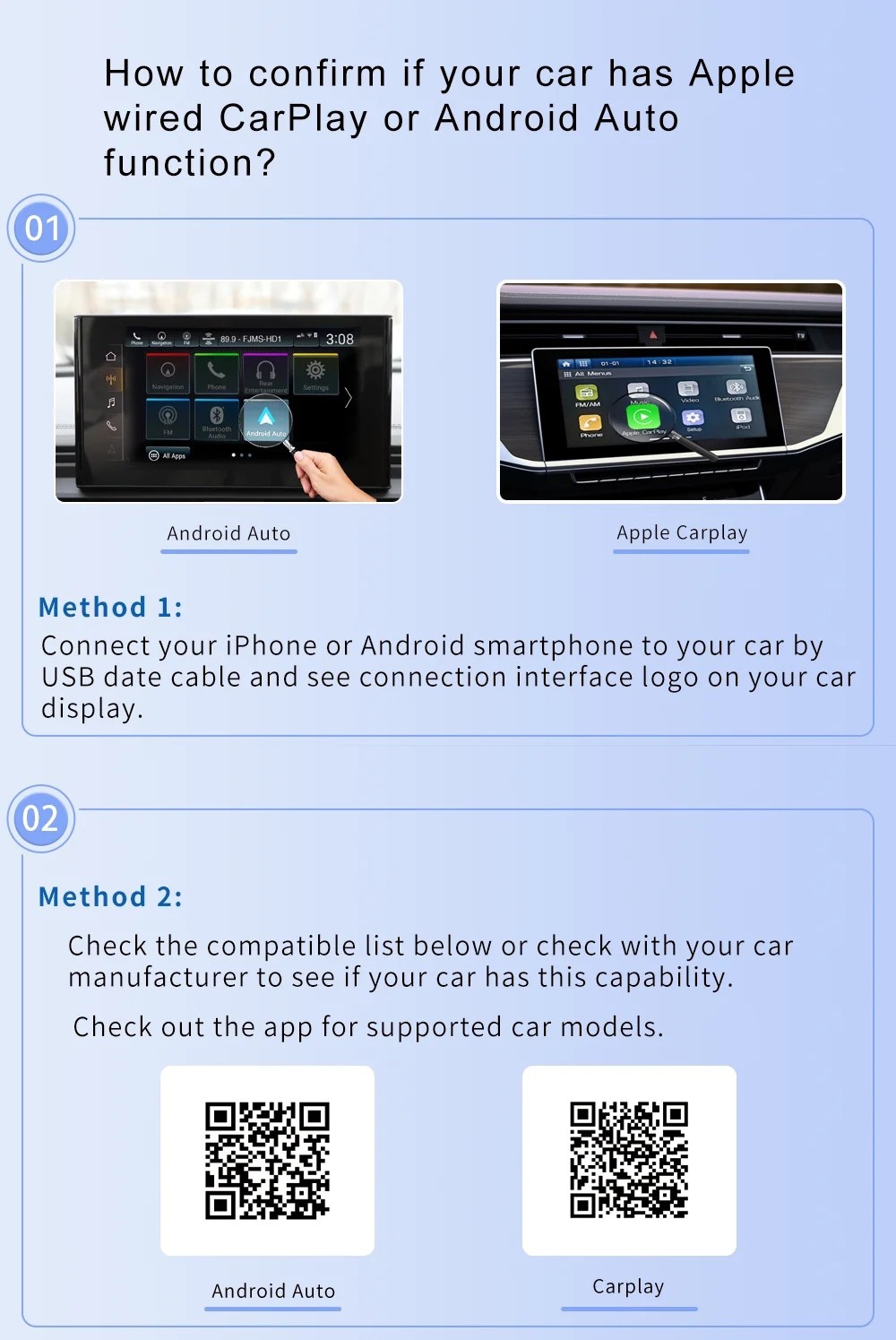 Wireless Carplay Android Auto Adapter 2 in 1 Mini Box Plug&Play CarPlay ...