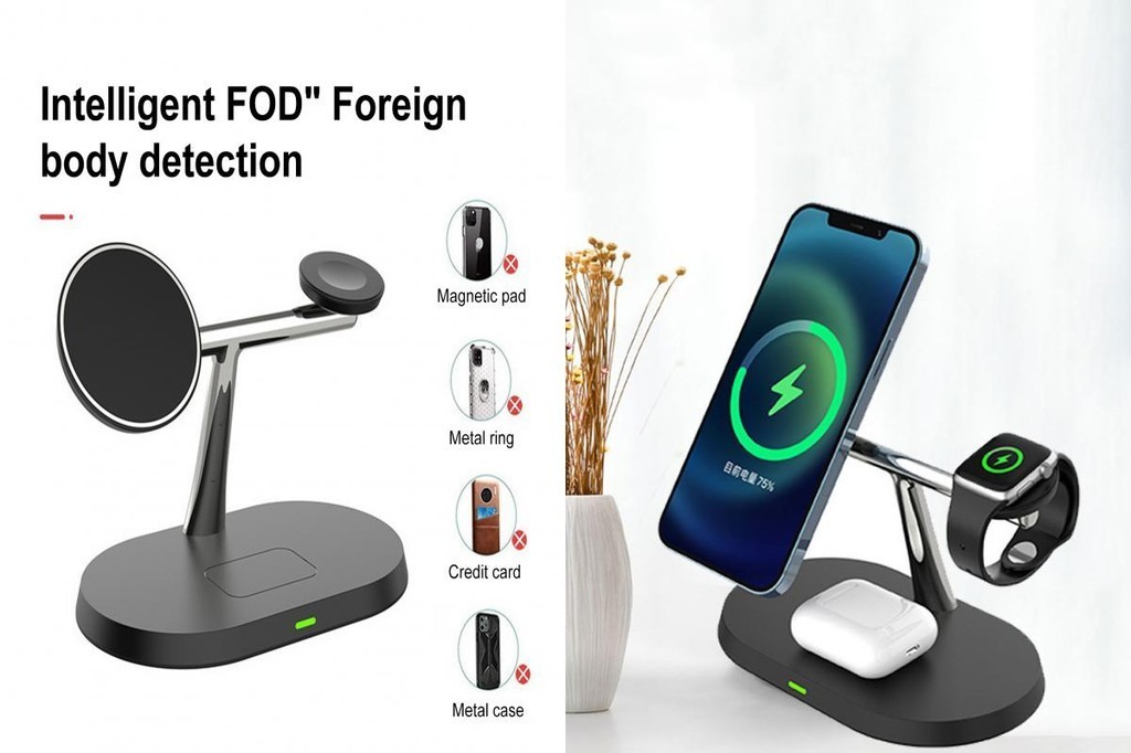 Multi-device Charging Station Magnetic Alignment Charging Station 3-in ...
