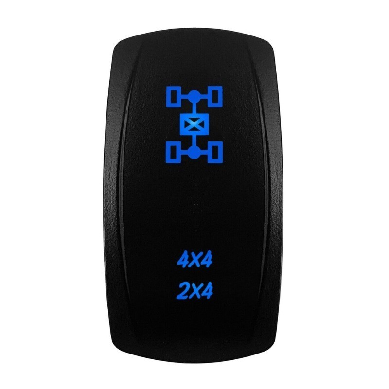 ZR For 1 x rocker switch Logo 4x4 2x4 Pattern Car Boat Blue Led 5 Pin ...