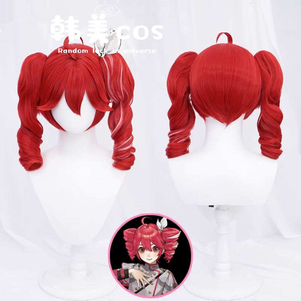 Hanmei Hatsune Miku cos Accent teto cosplay Wig Split Highlight Double ...