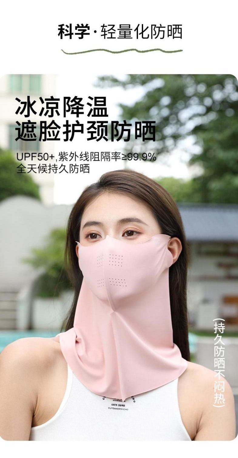 New Cool UPF50+Sunshade and Sunscreen Mask, Neck Protection, UV ...