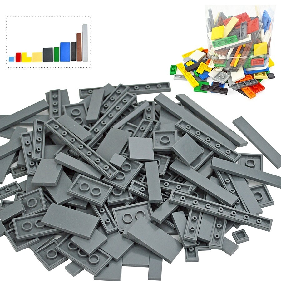 150PCS DIY Model Smooth Thin Building Blocks MOC Multicolour Toy Parts ...