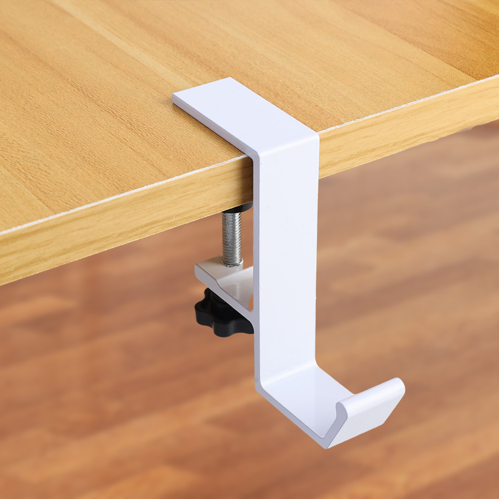 Non-Slip Adjustable Desk Edge Hook Organizer - Home Office Punch-free ...