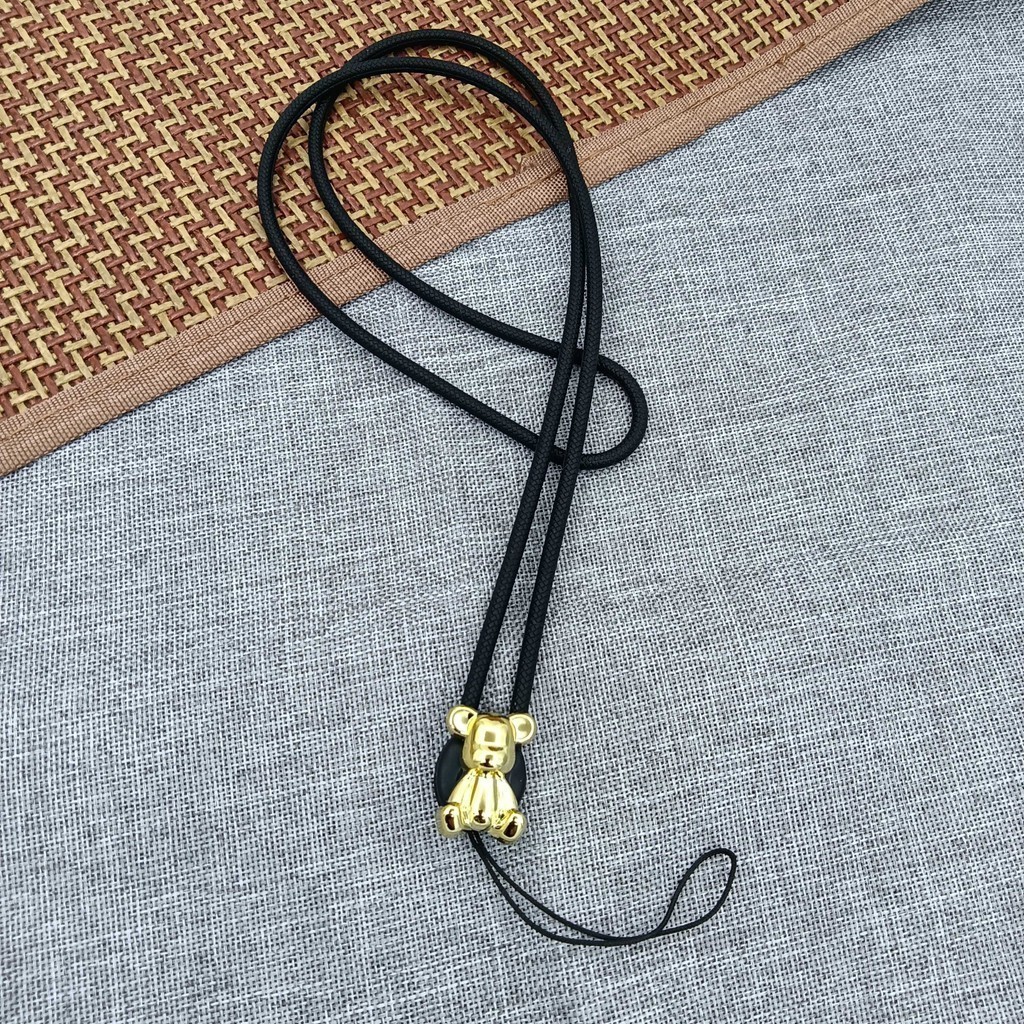 Ins Style Lanyard Black Silicone Lanyard Hanging Neck Anti-Lost Rope ...