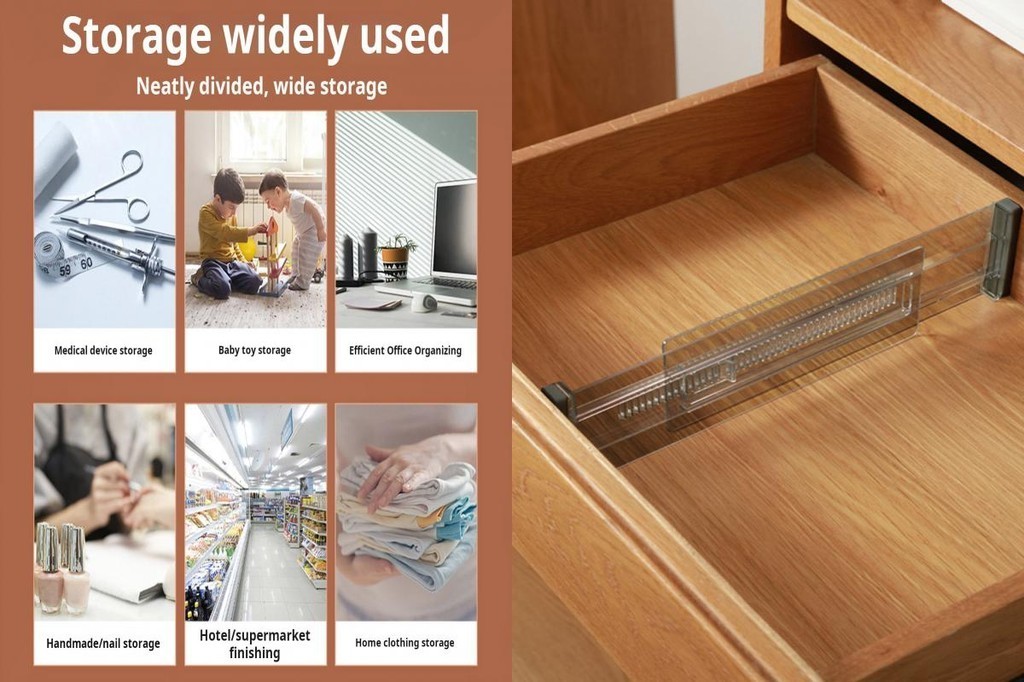 SLS_ Bedroom Drawer Storage Divider Adjustable Drawer Storage Divider ...