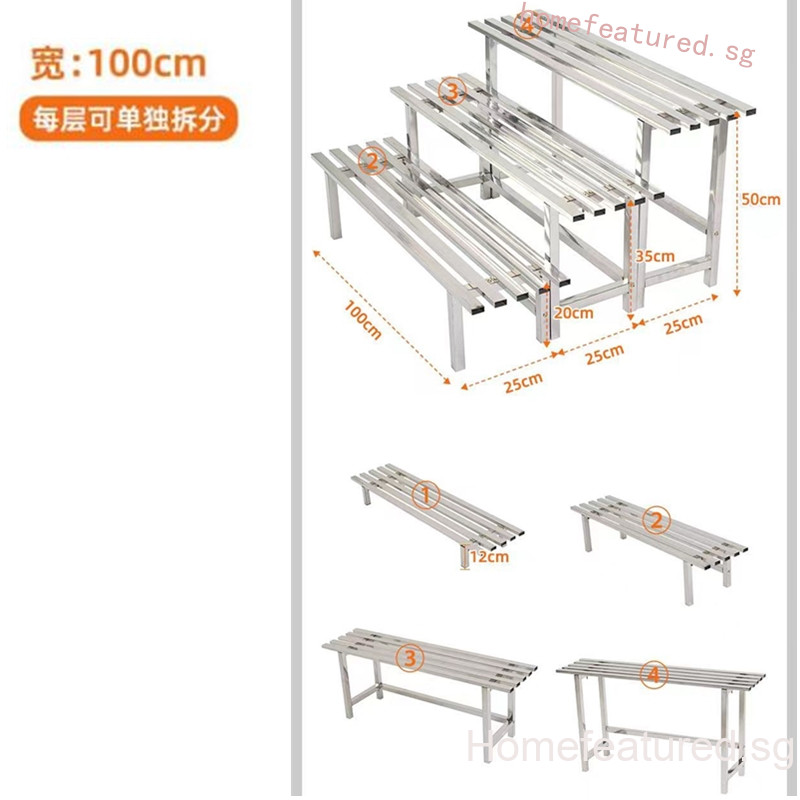 Multi-Layer Stainless Steel Plant Rack Flower Pot Stands Plant Single ...