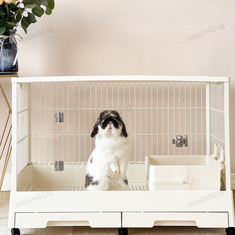 Rabbit Cage Luxury Design Rabbit Cage Large Anti-Spray Cat Cage Villa ...