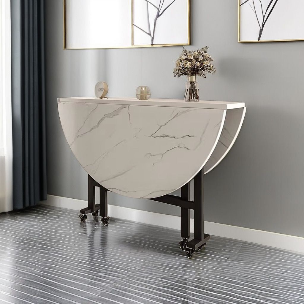 Folding Table, Movable, Simple Circular Table, Creative Dining Table ...