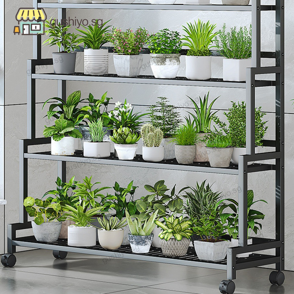 Iron Balcony Staircase Style Multi Story Plant Living Room Flower Rack ...
