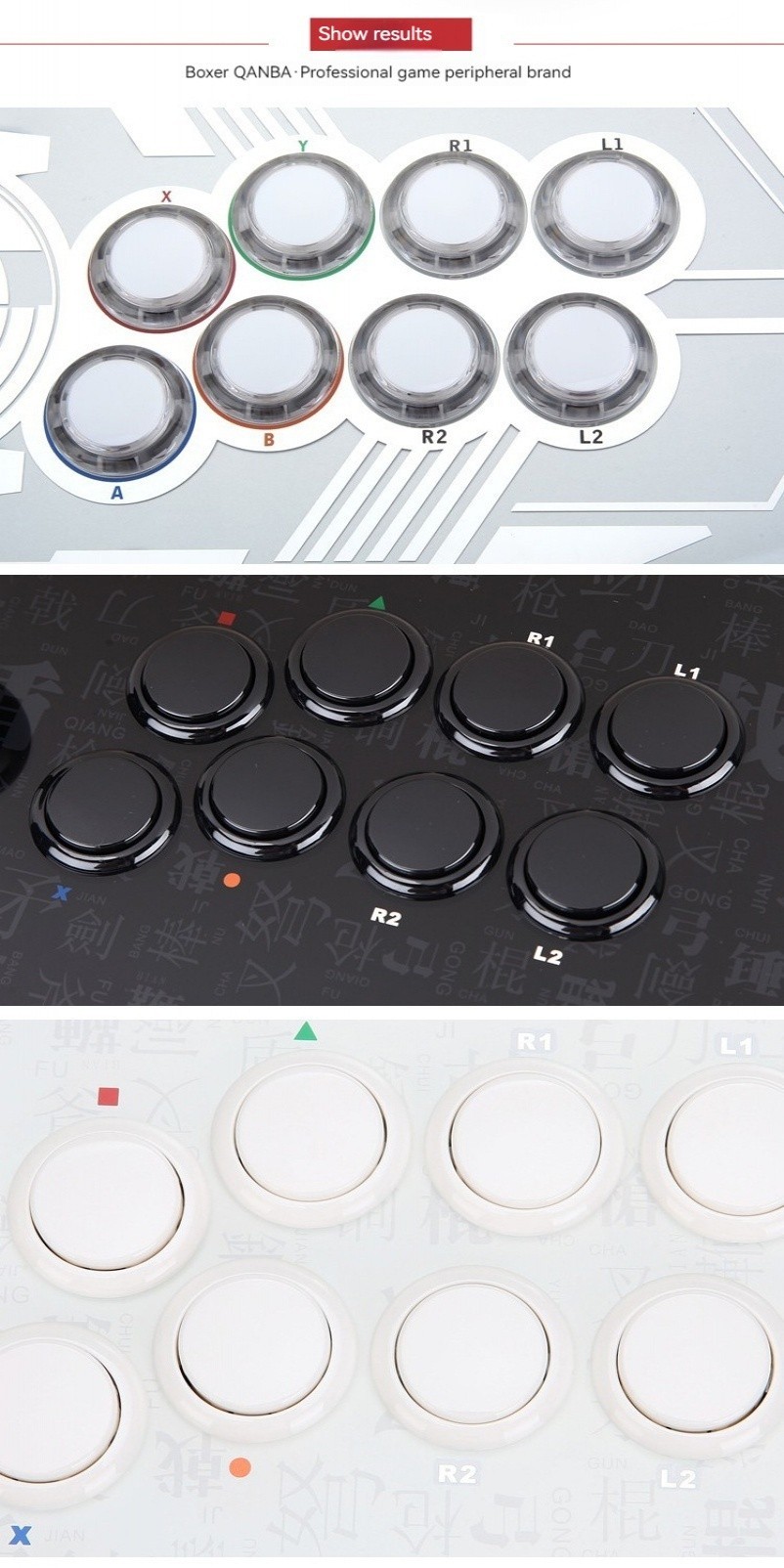 QANBA sanwa 30mm/24mm card button arcade joystick accessories Buttons ...