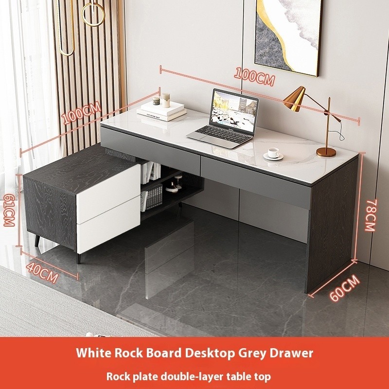 Table Fl Computer Table Study with Cabinet Light Home Bedroom Office ...