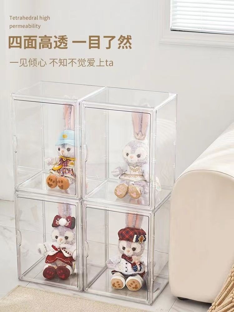 Large Hand-Made Storage Box HD Transparent Display Cabinet Lego Doll ...