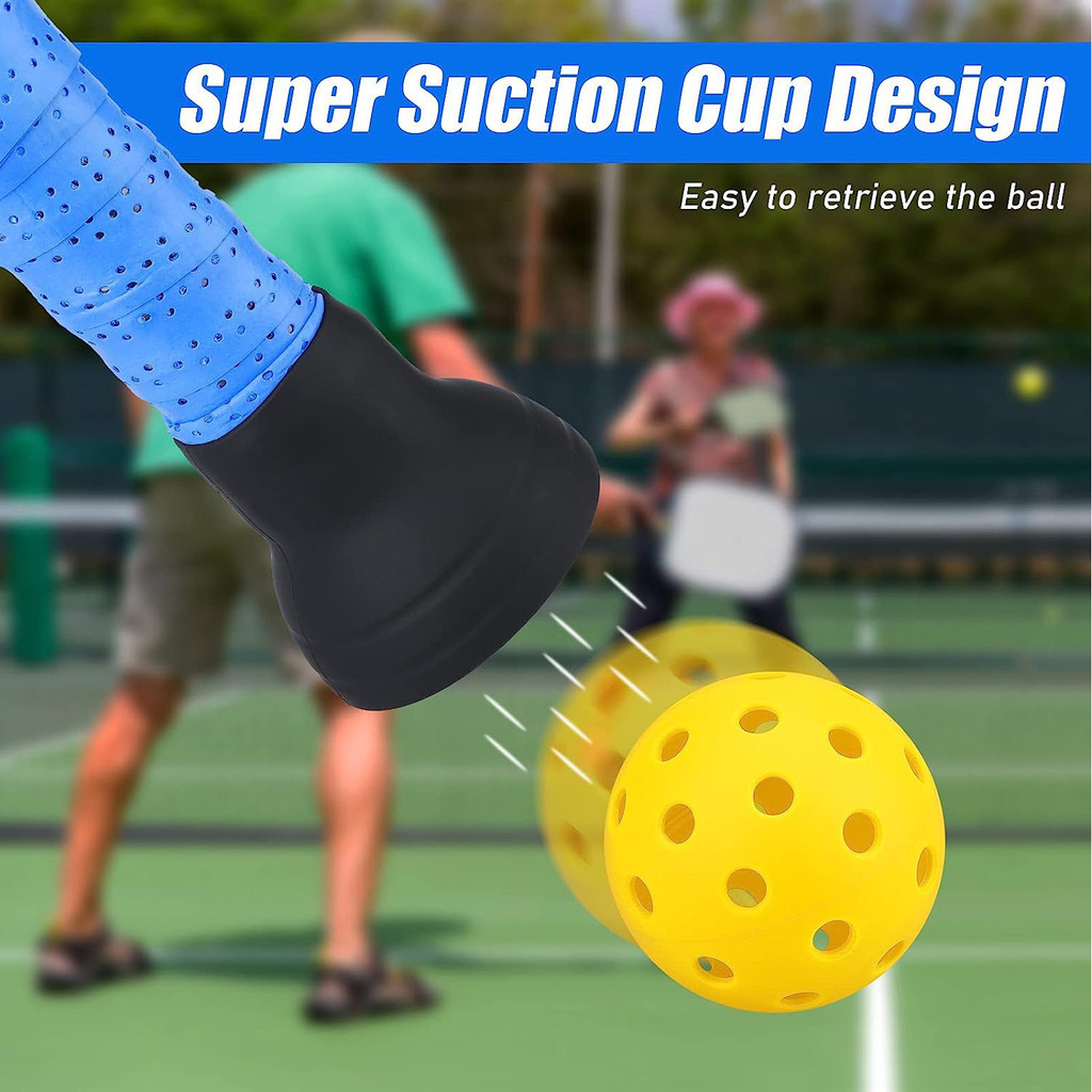 PicklePro Boule Pickleball Retriever Silicone Rose : Ventouse Supérieur Picker Pour Tous Types De Paddle - 1 Set De 1 Pièce