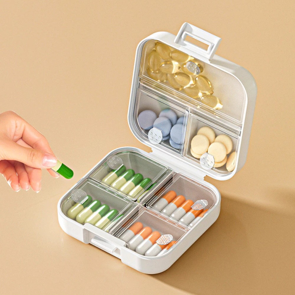 7 Compartment Travel Portable Mini Pill Storage Box One Week Pill ...
