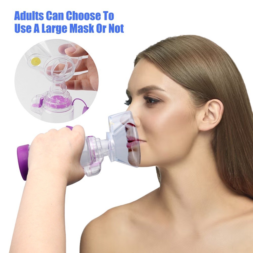 JBMBHC Asthma Inhaler Fog Cup Aerochamber Spacer with Silicone Mask for ...