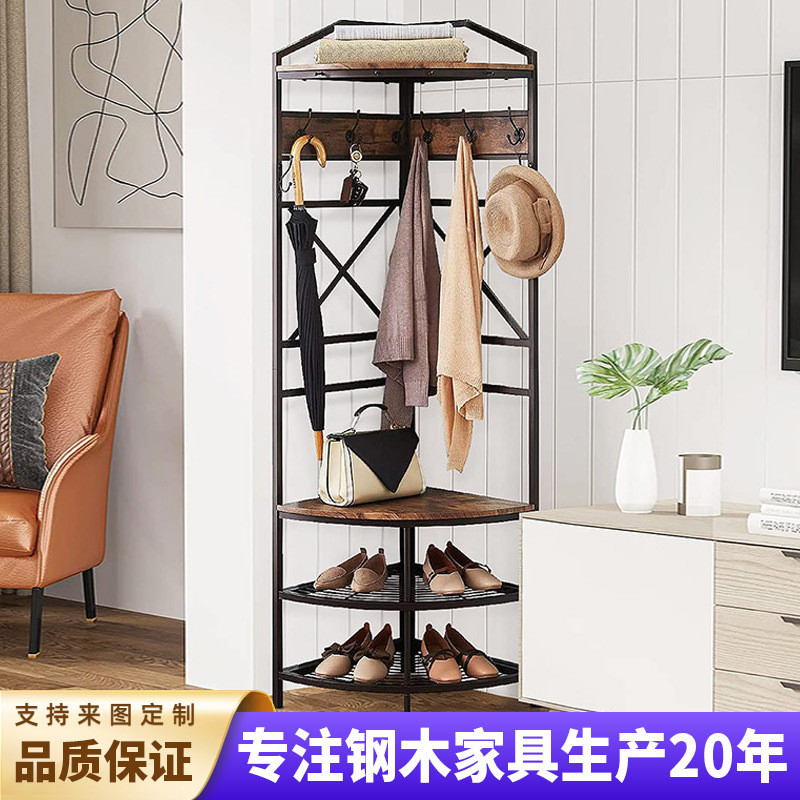 Bedroom corner coat rack, floor to ceiling household corner simple ...