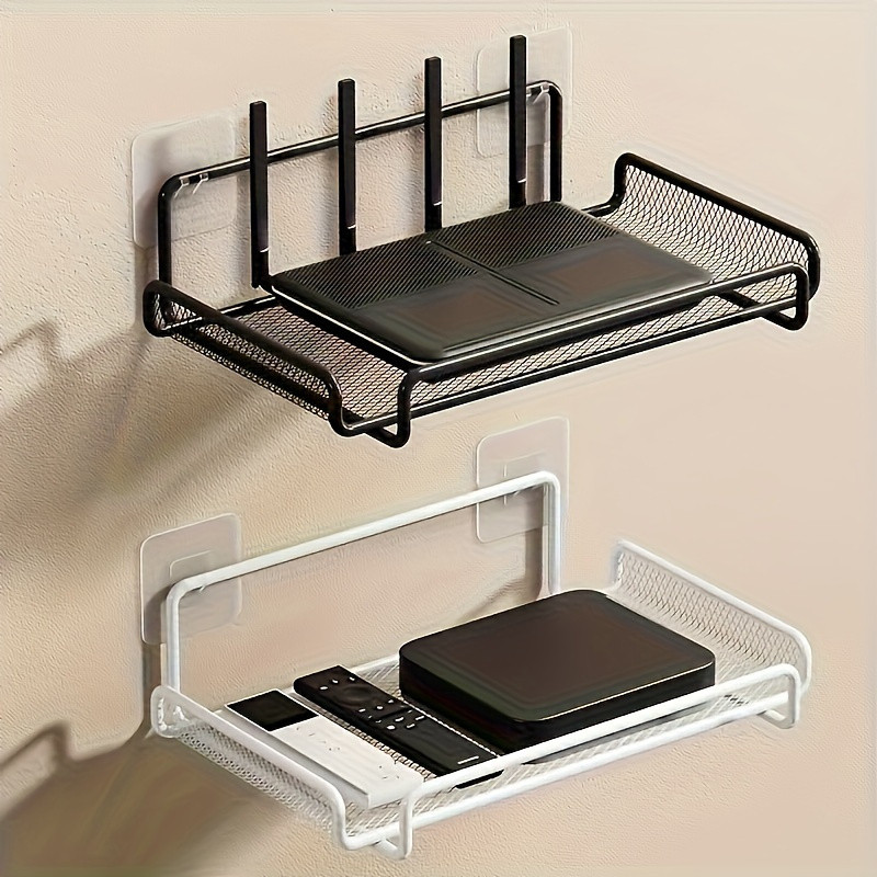 【Woody】Wall Mounted Wi-Fi Router Shelf Wall Shelf TV Set-Top Storage ...