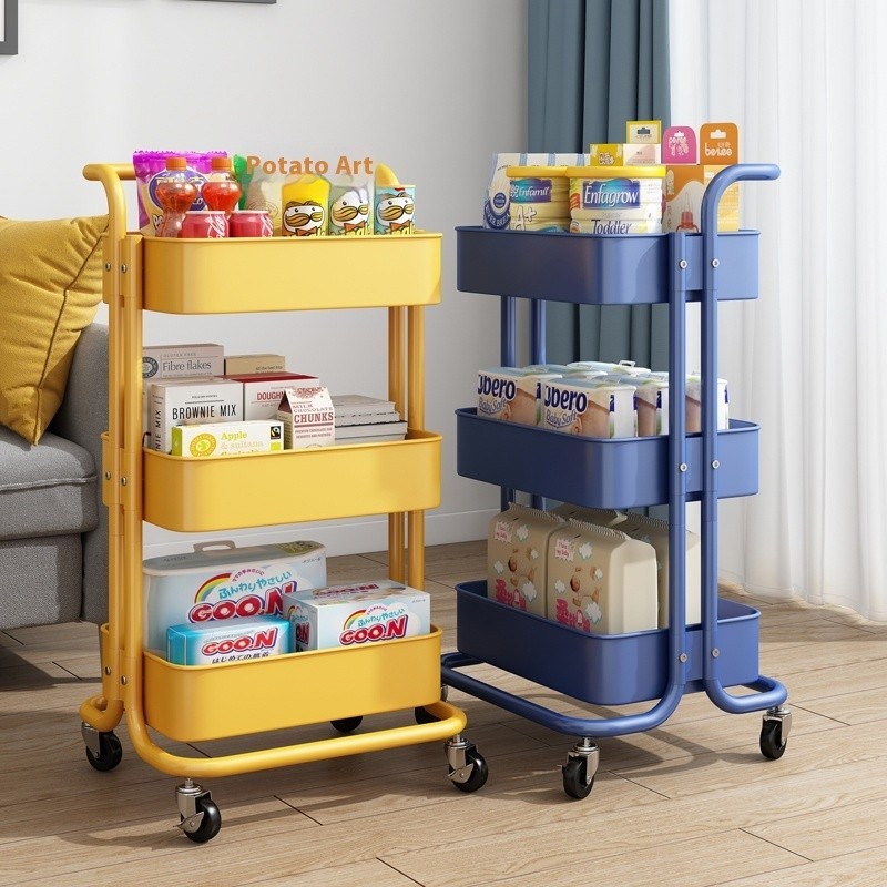 Trolley Cart Storage Rack Multi Storage Trolley Mobile Side Table ...