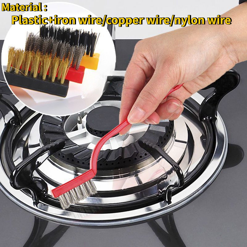 5Pcs Wire Brush Long Handle Cooktop Seam Pot Stove Cleaning Rust ...
