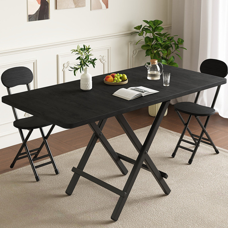 Folding Table Rectangular Simple Portable Dining Table Small Household ...
