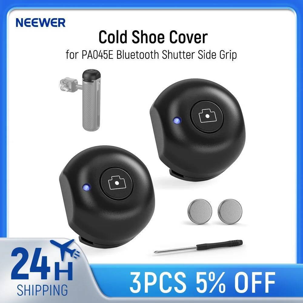 NEEWER Cold Shoe Cover for PA045E Bluetooth Shutter Side Handle Grip (2 ...
