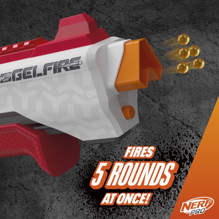[Exclusive] Nerf Pro Gelfire Raid Blaster, Fire 5 Rounds At Once, Toys ...