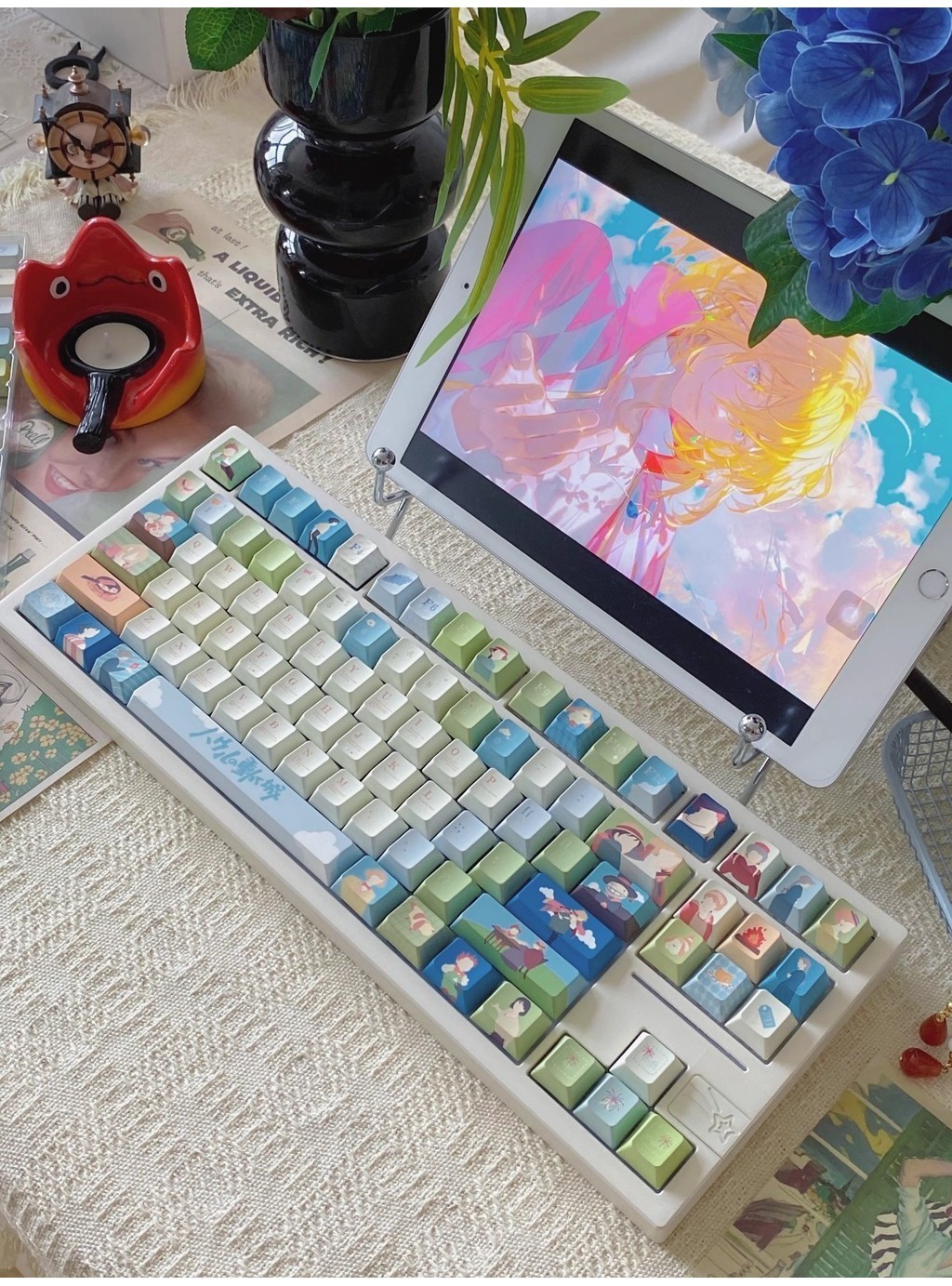 Howl's Moving Castle Keycap Cherry/EOA Profile 143 Keys PBT Five-sided ...