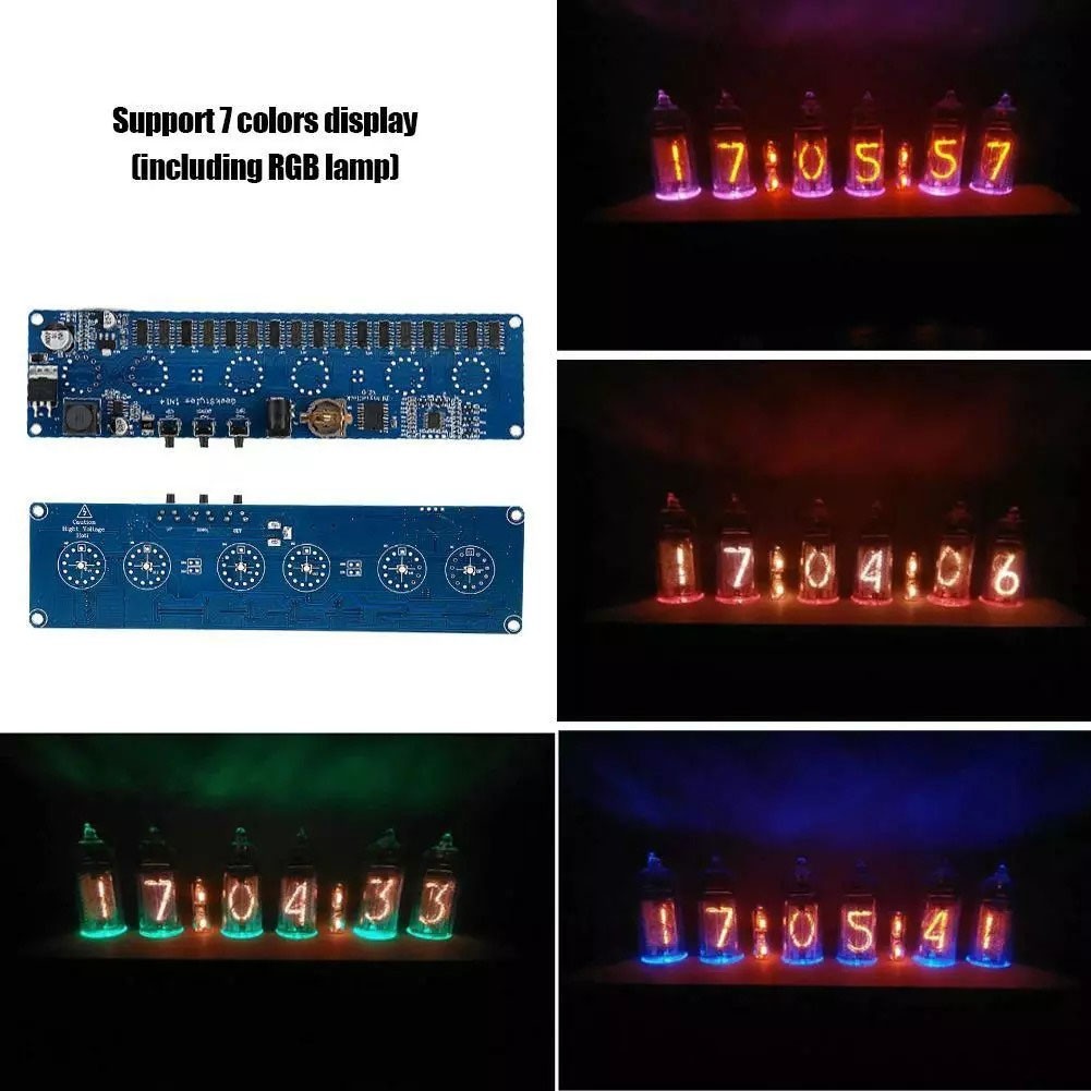 【STYLEF】DIY IN-14 Nixie Tube Clock Module Digital LED 24 Hour Display ...
