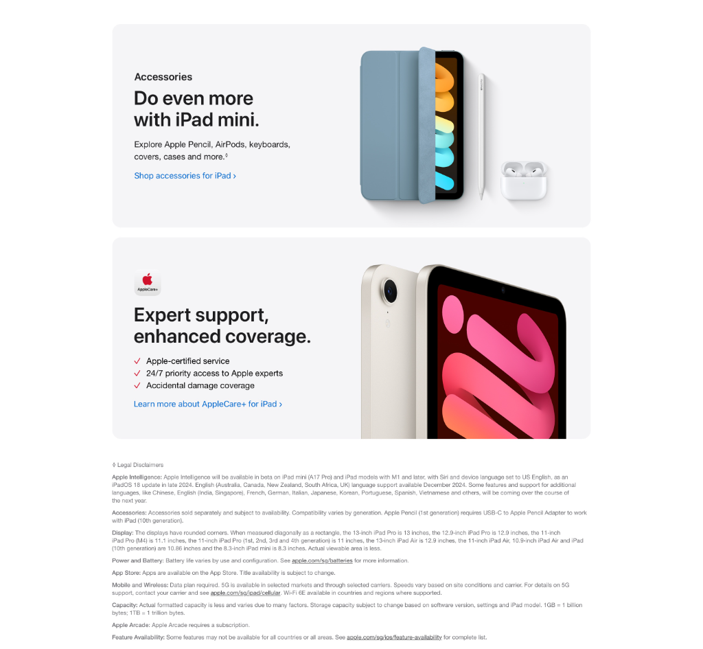 Apple iPad mini Wi-Fi Cellular (A17 Pro) Shopee Singapore