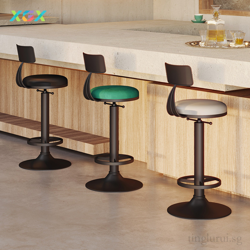 Bar Stools High Stools Scandinavian Bar Stools For Home Use Lift Adjustable Swivel Chair Bar ...