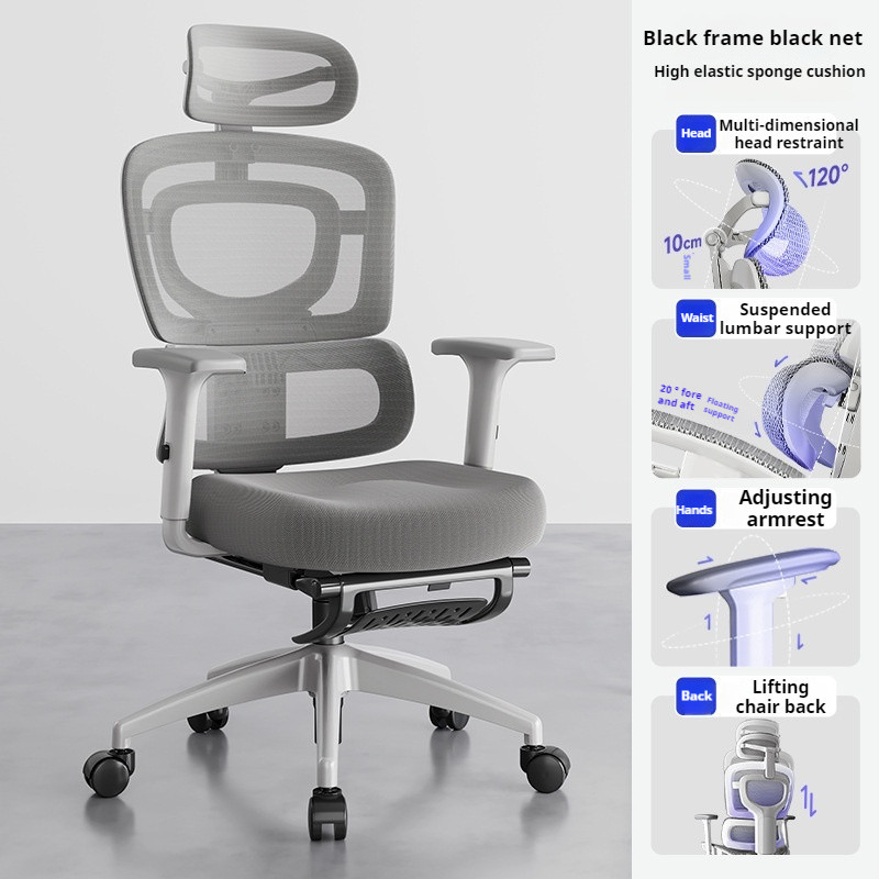 Ergonomic Home Office Gaming Study Computer Chair With Locking Wheels ...