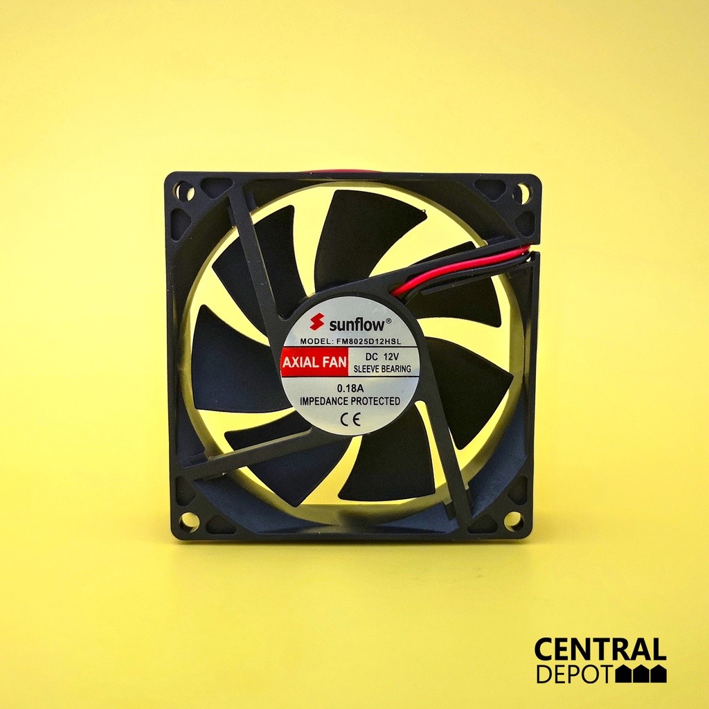 Sunflow Blower Fan 12V - Cooling DC Fan, DC Muffin Fan (80x80x25mm ...