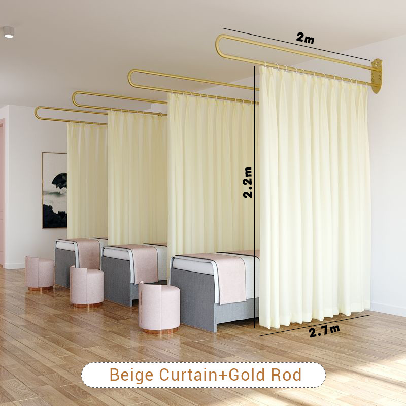 Beauty Salon Partition Curtain Massage Partition Curtain With U Shaped ...