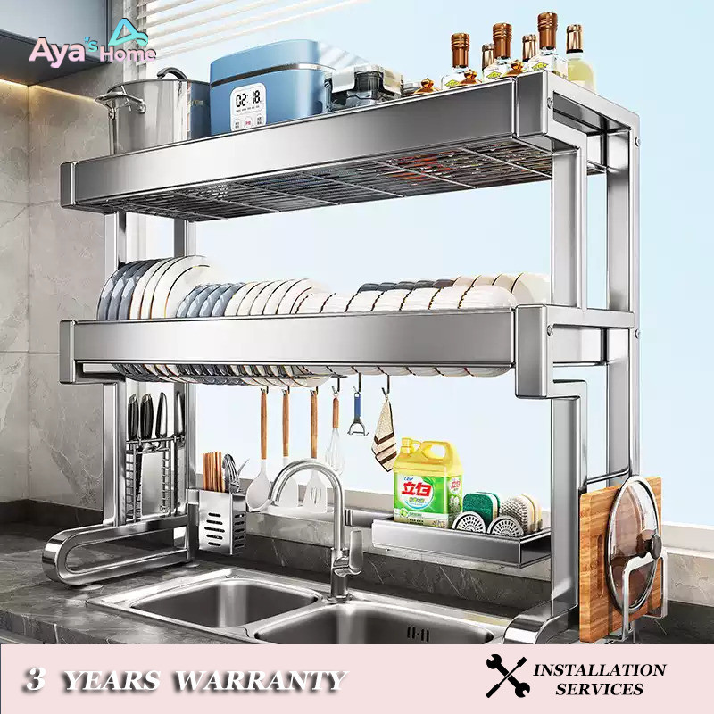 【Pre-sale period 23 days】Dish Rack Draining Rack 304 Stainless Steel ...