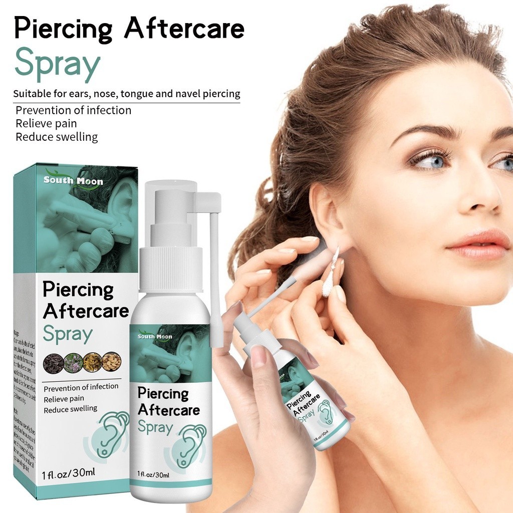 South Moon 30ml Piercing Aftercare Spray Ear Hole Care Spray Effective ...