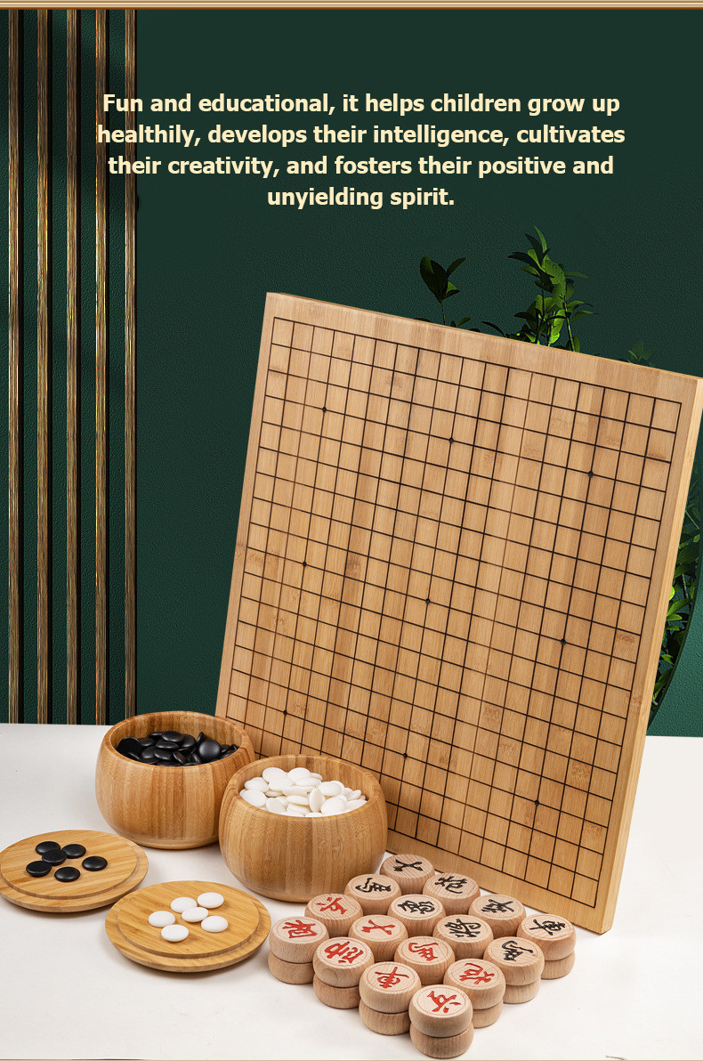 Go chessboard set, student competition chess pieces, frosted eye ...