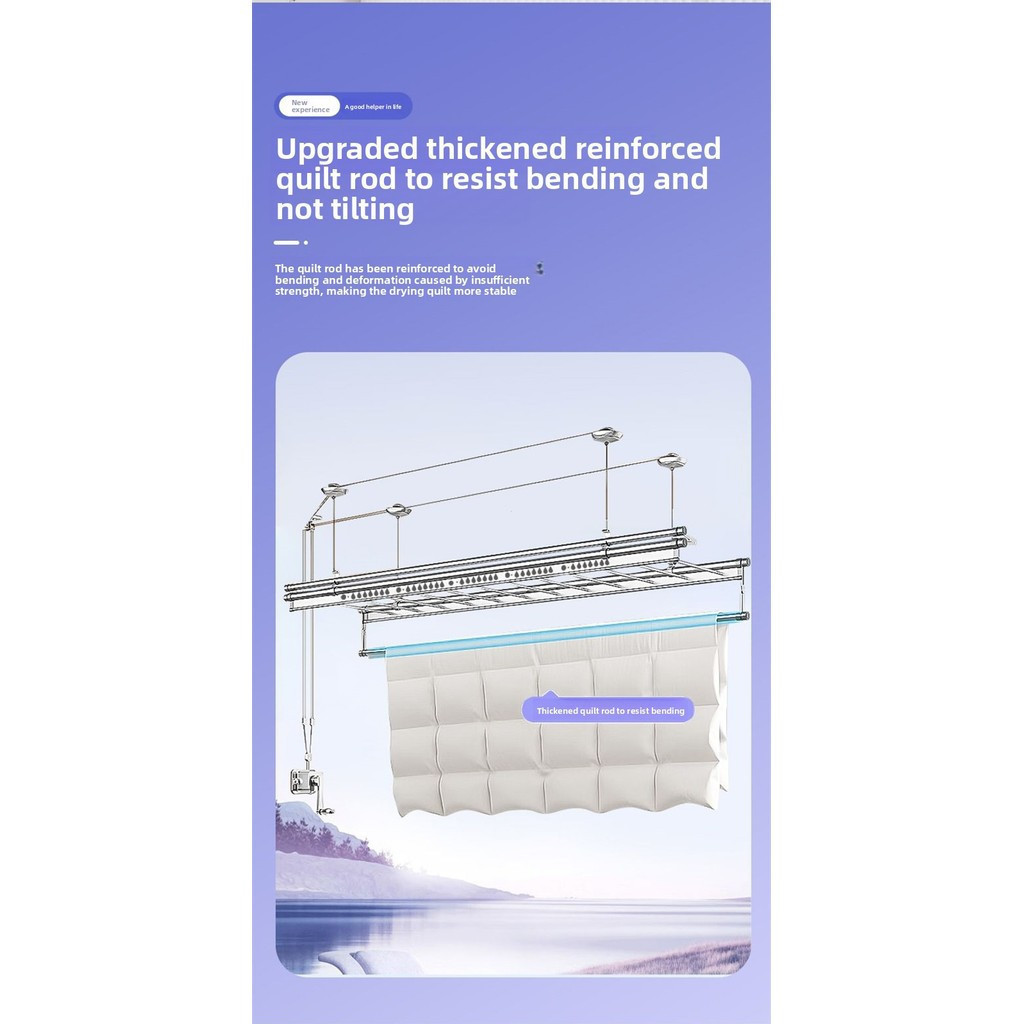 Balcony Lifting Clothes Hanger / drying rack / hanger dryer pole type ...