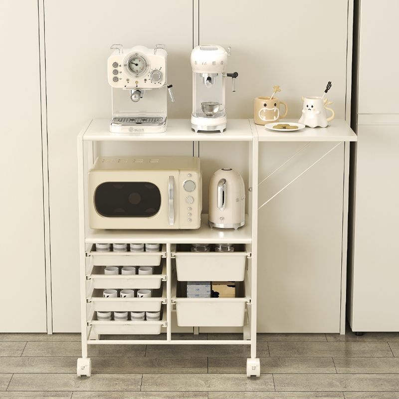 Kitchen Trolley Kitchen Mobile Multi Layer Storage Cabinet Microwave ...