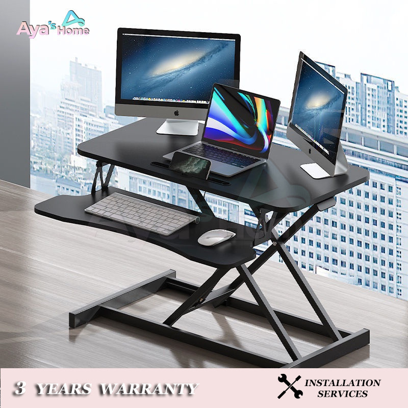 Foldable Table Study Table Ergonomic Standing Height Adjustable Table ...