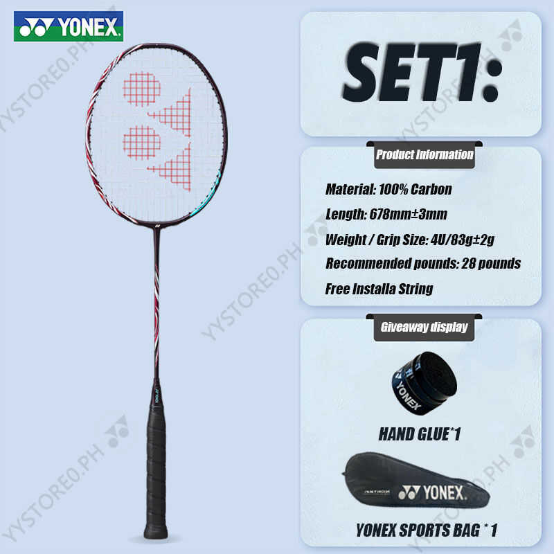 T 4 Free】 YONEX ASTROX ASTROX 100Zz Badminton Racket Full Carbon Single ...