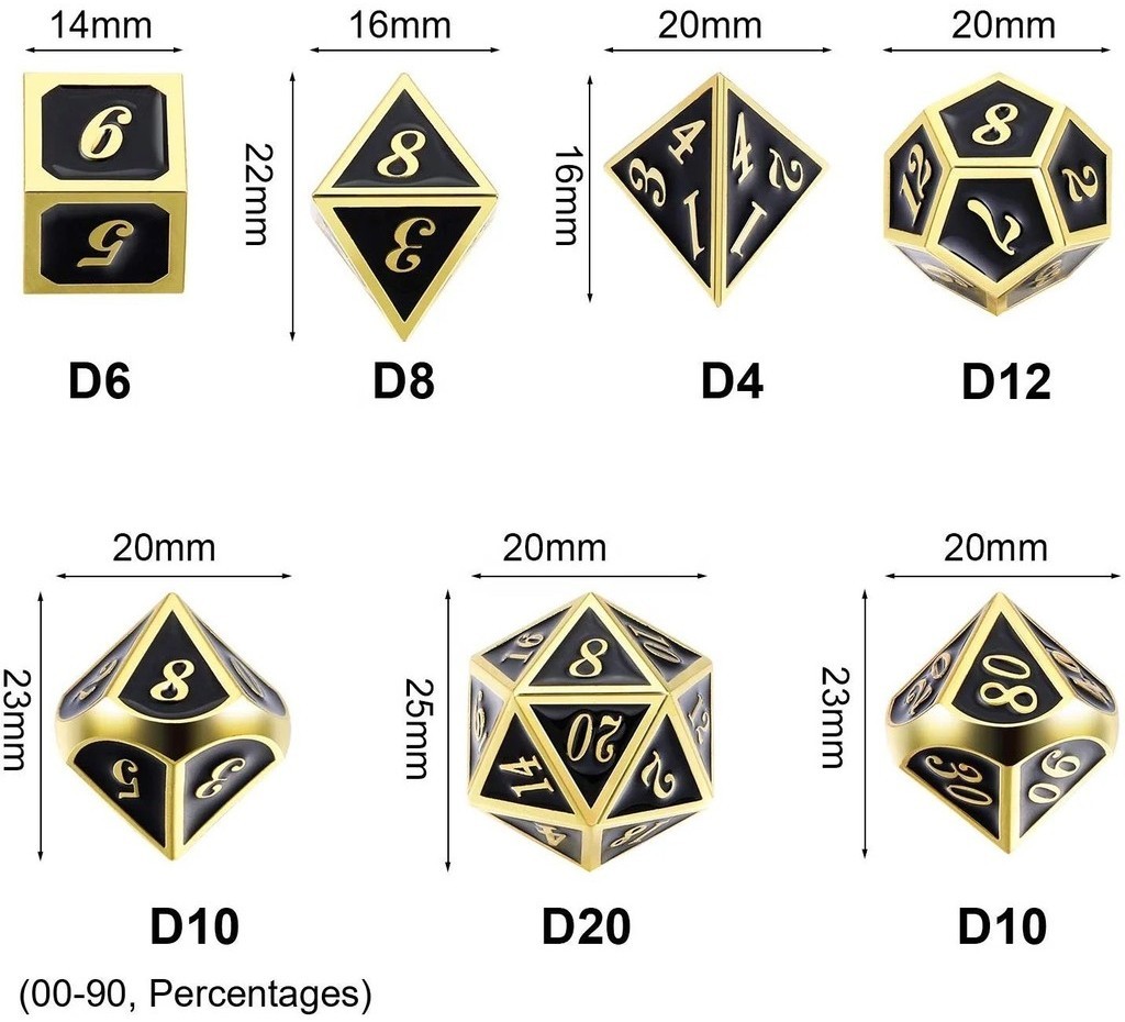 Metal Dice Screen Method Solid Running Group Board Game TRPG Krusu Game ...