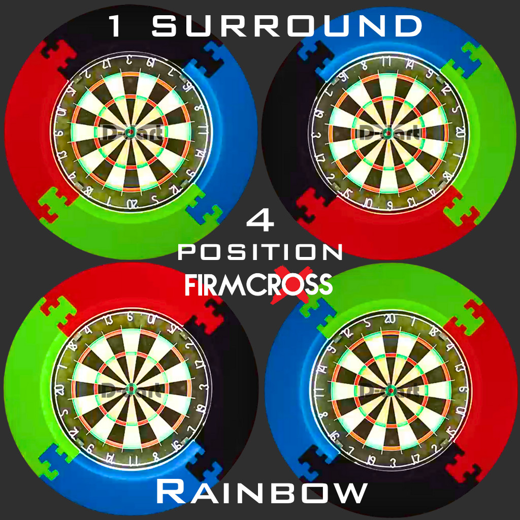FIRMCROSS DARTBOARD SURROUND - LED SURROUND PLUS EVA DART BOARD ...
