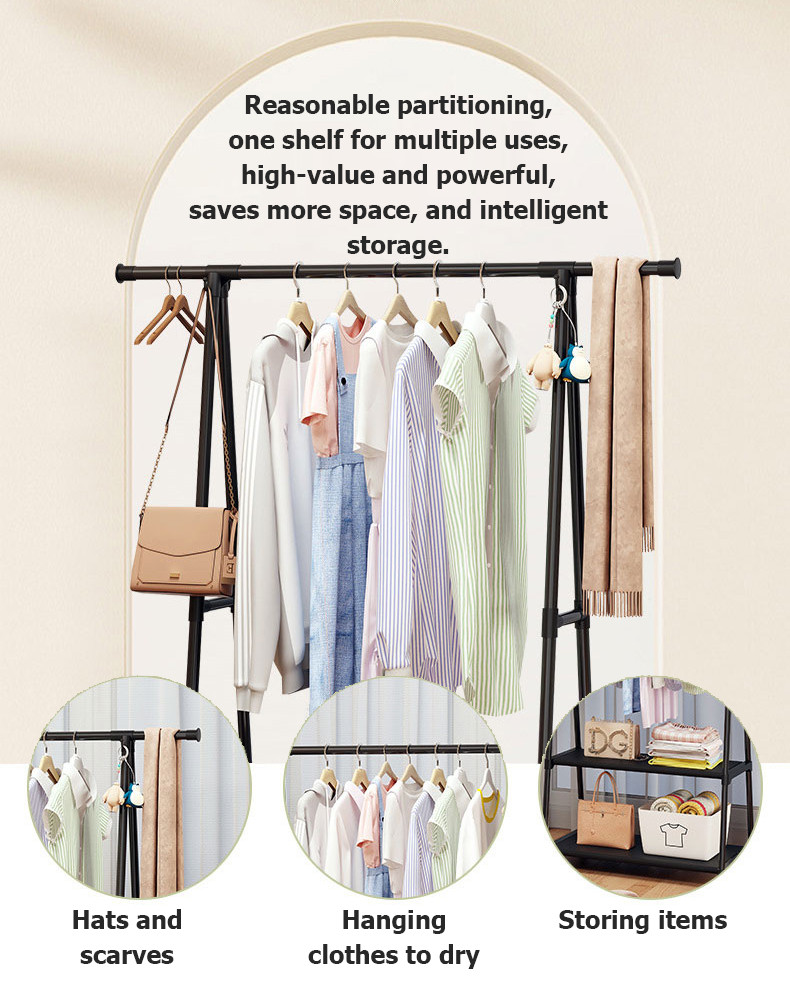 【SG Inventory】Floor-standing clothes rack, simple clothes rack in the ...