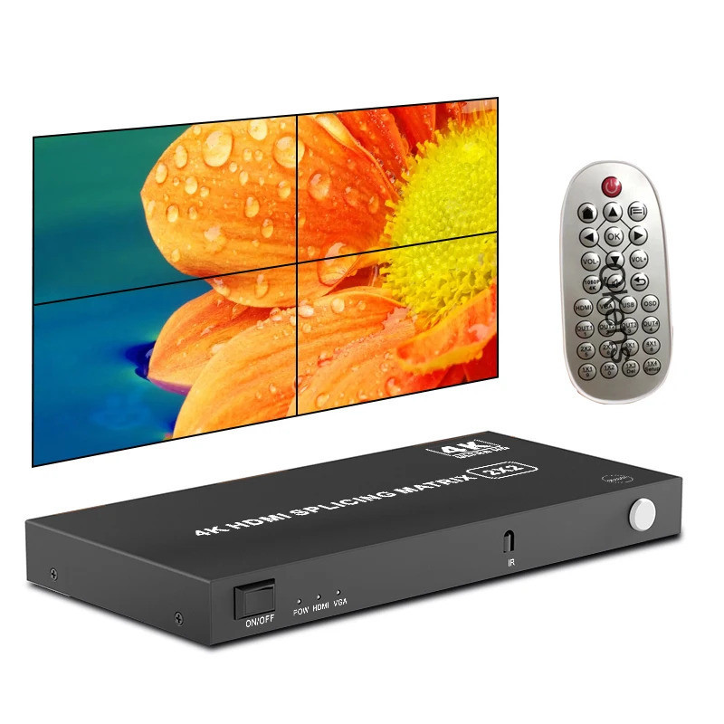 4K 2x2 Video Wall Controller HDMI Splicing Matrix 1x2 1x3 1x4 2x1 3x1 ...