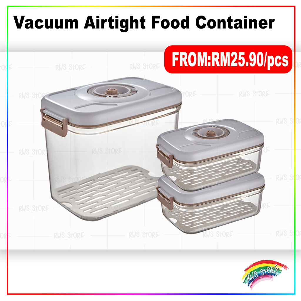 Vacuum Airtight Food Container 长方形真空保鲜盒 Vakum Bekas Makanan Kedap Udara ...