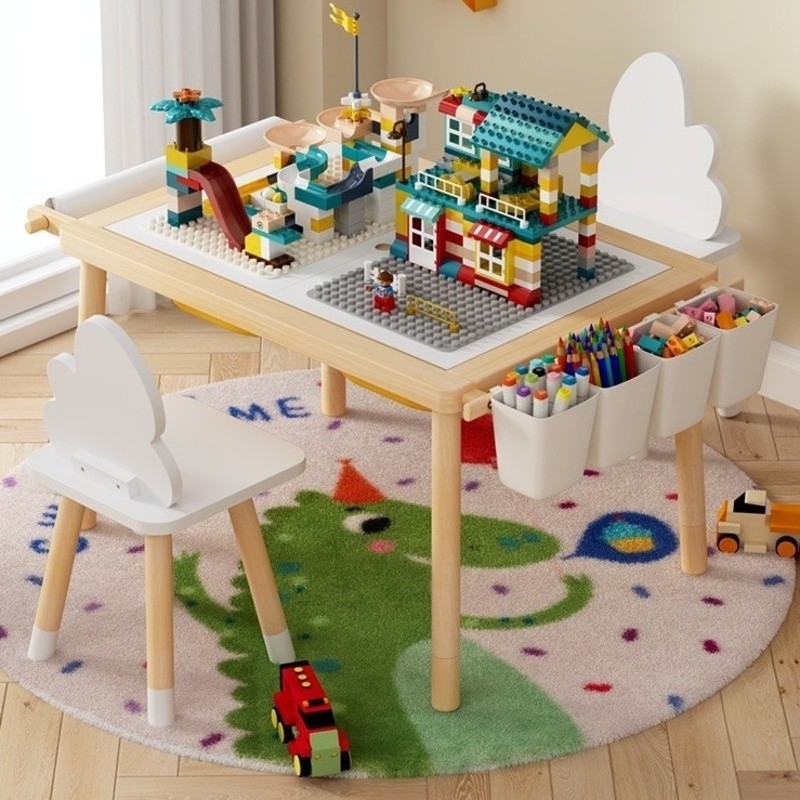 Toys For Kids Adjustable Kids Table Multifunctional Kids Toy Solid Wood ...